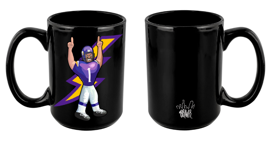 Inflatable Purple Mascot Mug