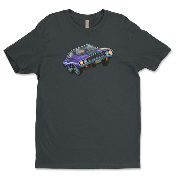 CHALLENGER Tシャツ ブルー 参考上代5500円 未使用品 CHALLENGER V8 sounds Tシャツ ブイ