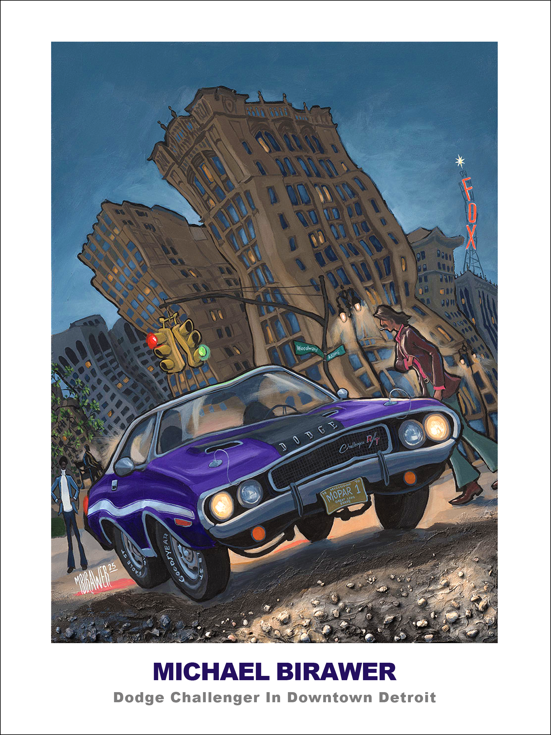 Dodge Challenger In Downtown Detroit - Michael Birawer Shop