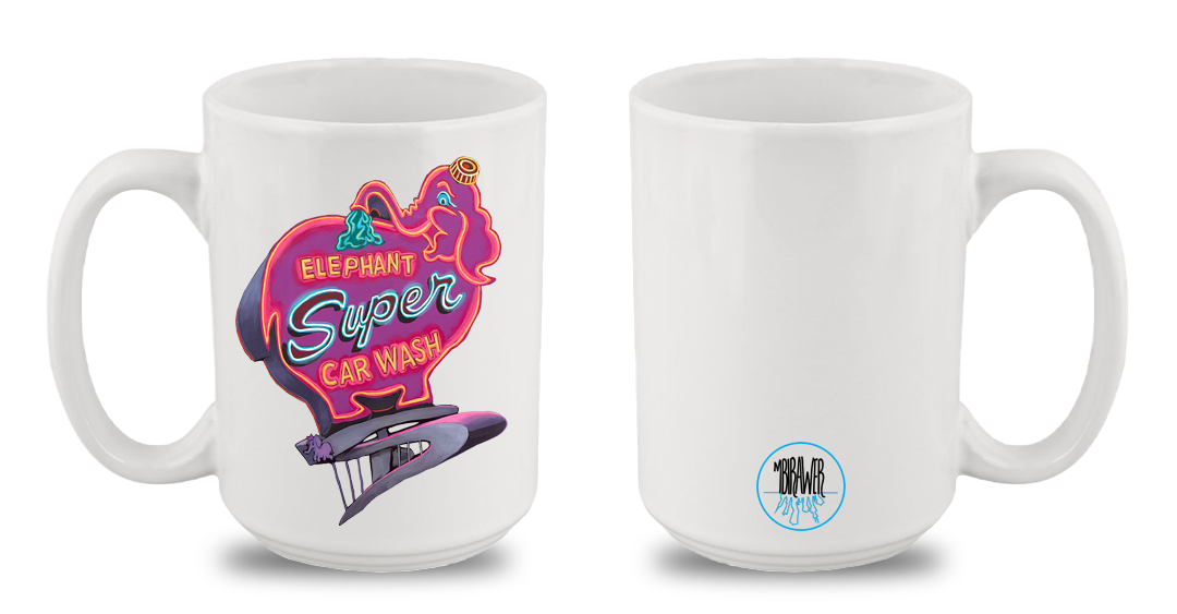 "Elephant Car Wash Sign" Mug