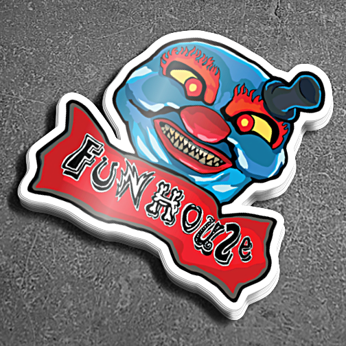 "Funhouse Clown" Sticker