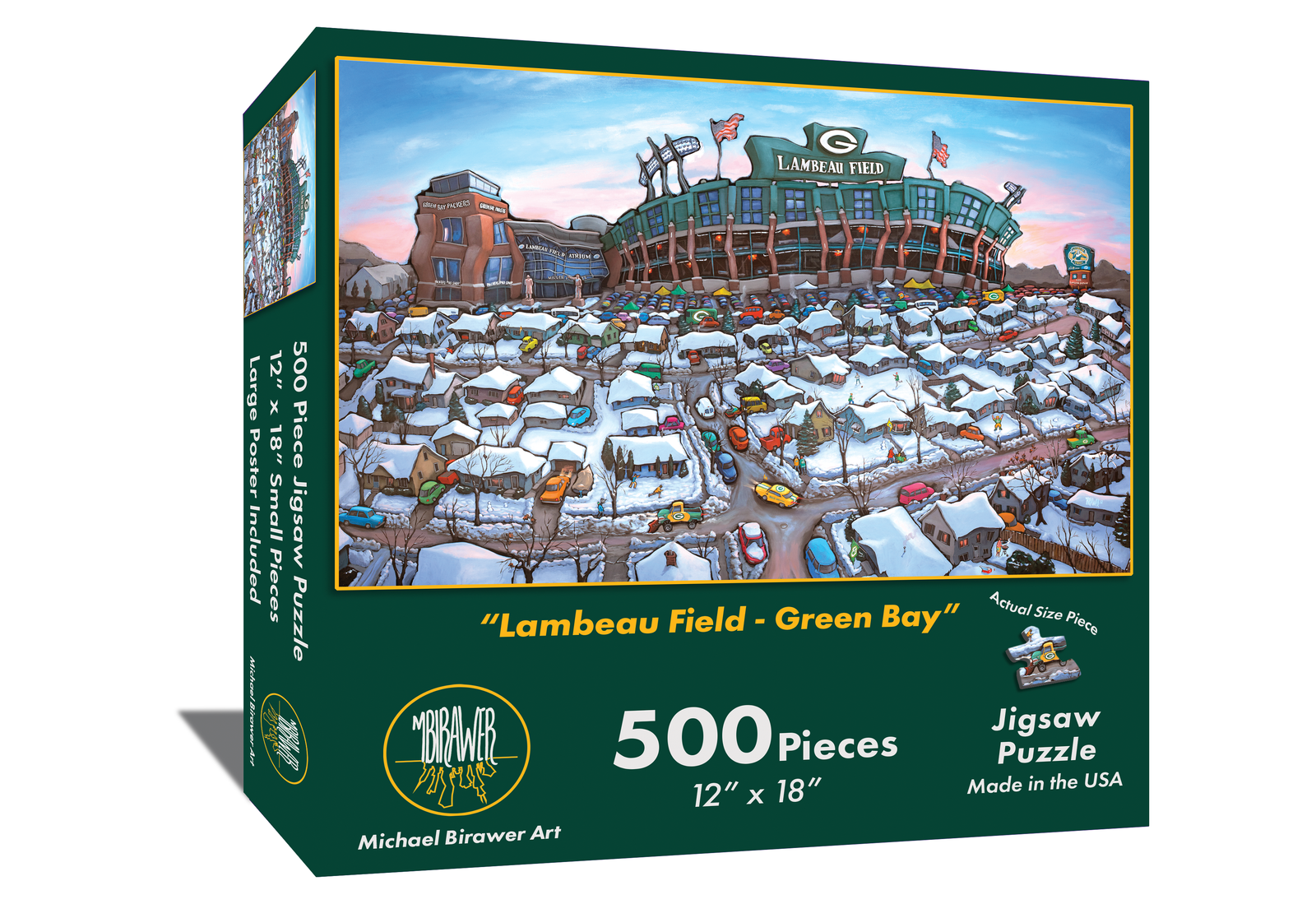 "Sunday Afternoon - Lambeau Field" 12"x18" 500 Piece Puzzle