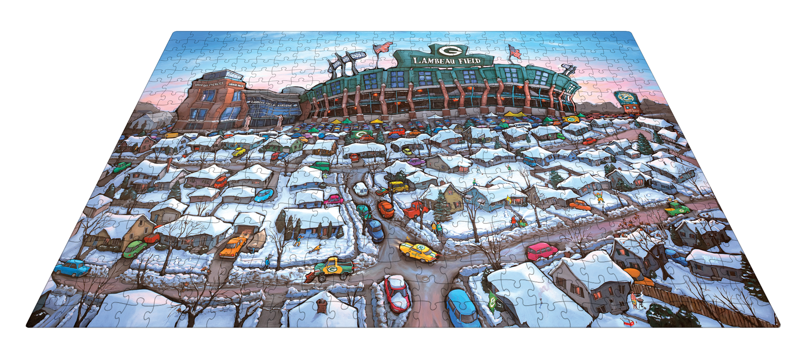 "Sunday Afternoon - Lambeau Field" 12"x18" 500 Piece Puzzle