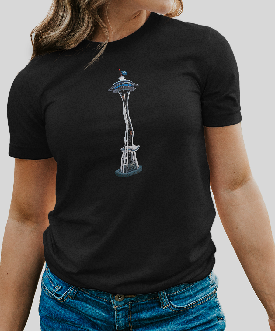 "Space Needle - Seattle Center" SPECIAL EDITION 12 FLAG Unisex T-Shirt