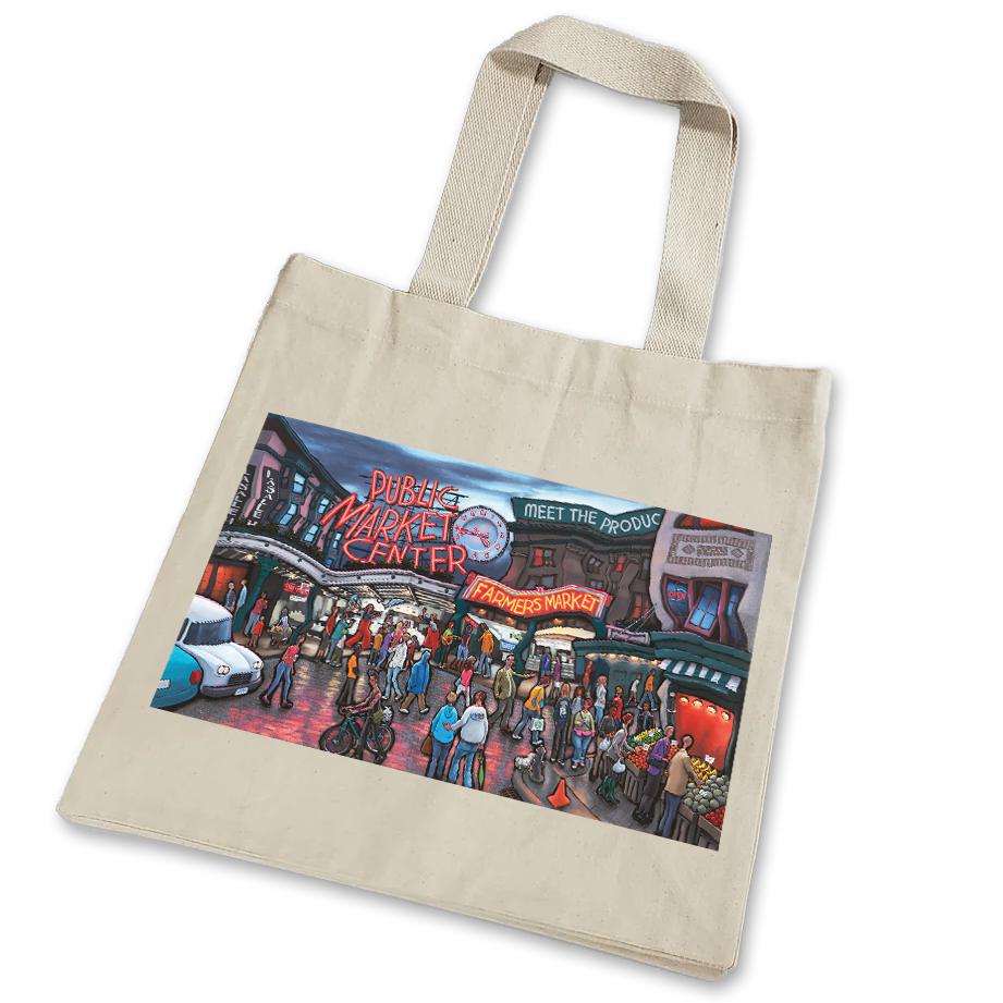 "Pike Place Market" Full Image Tote