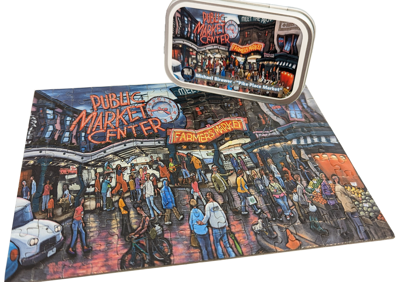 "Pike Place Market" 150 Piece Tiny Tin Puzzle