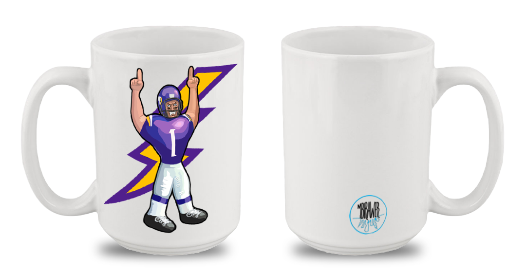 Inflatable Purple Mascot Mug