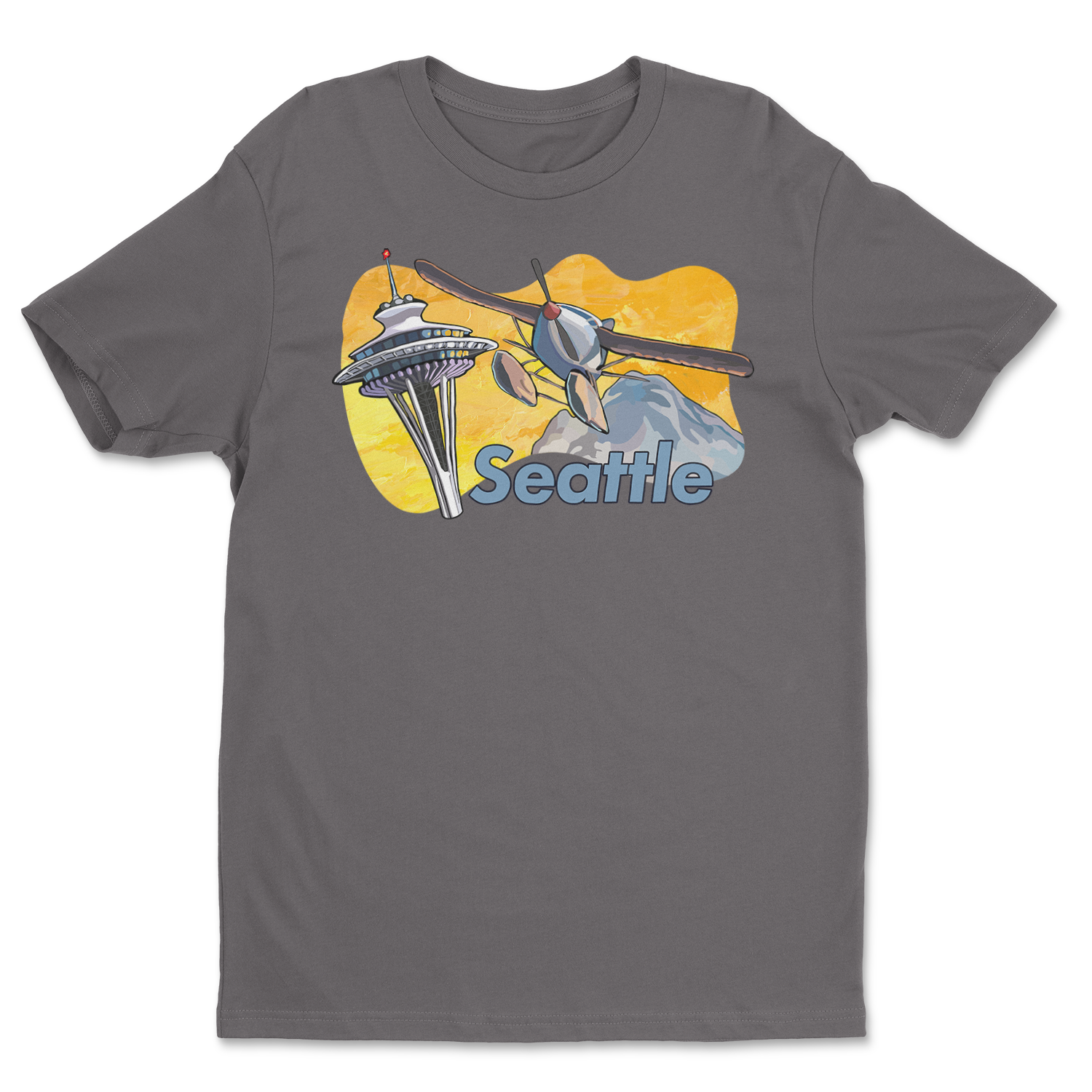 "Sea Plane and Needle" Unisex T-Shirt