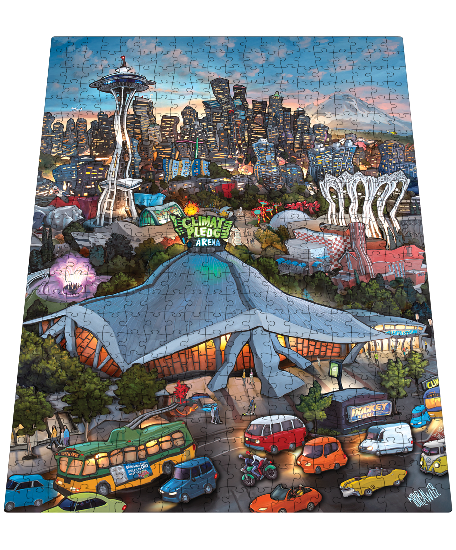 "Seattle Center" 18"x12" 500 Piece Puzzle