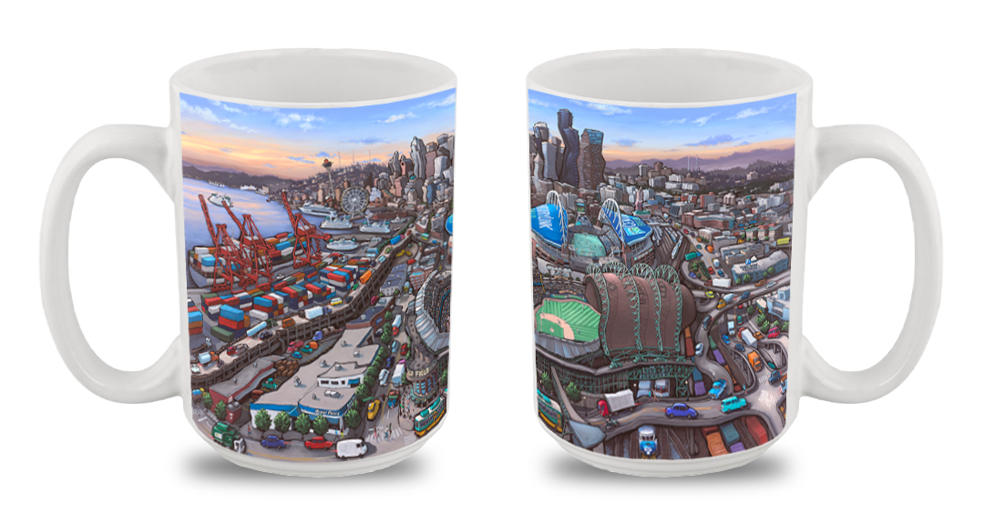 "Seattle Stadiums" Mug