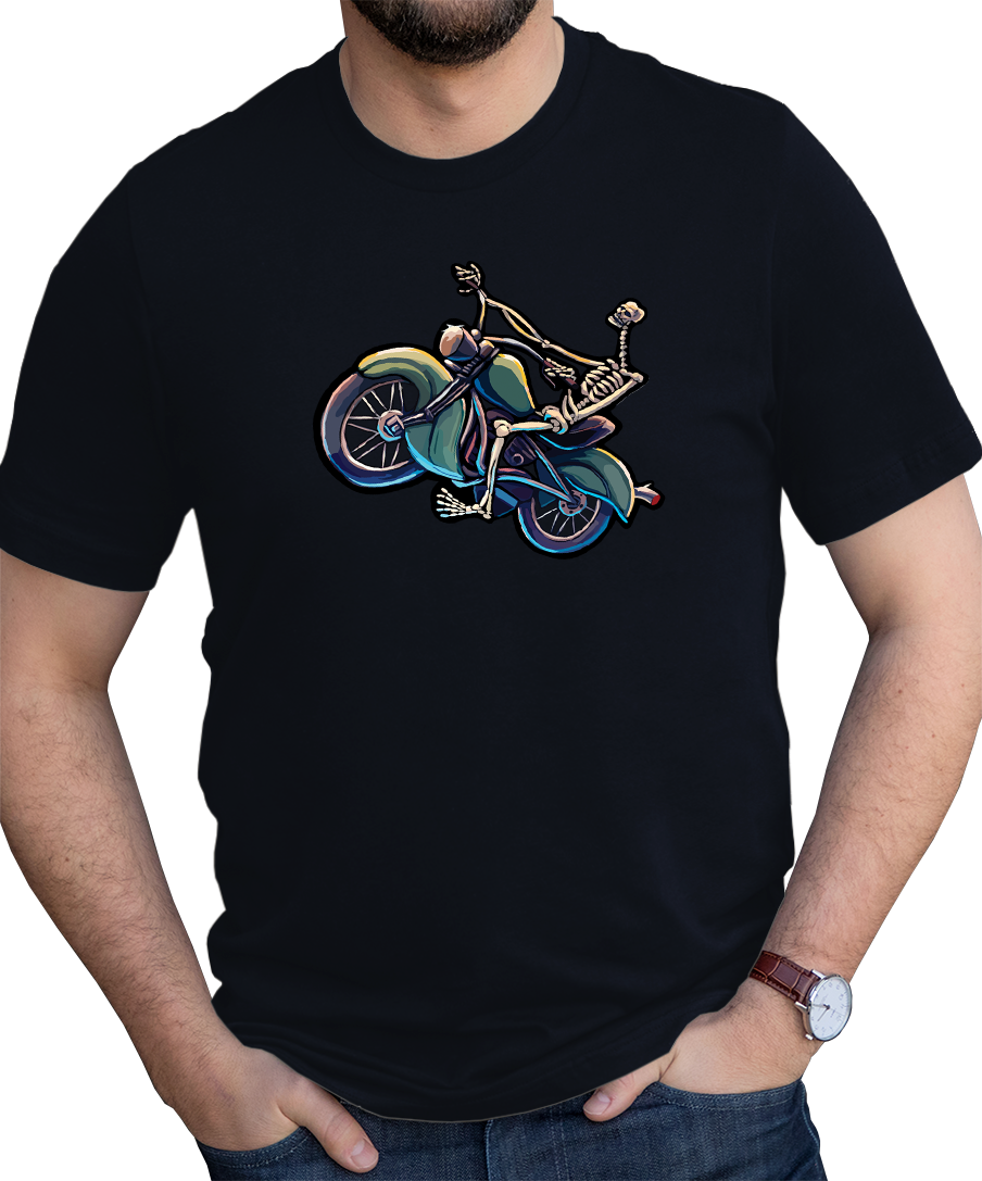 "Skeleton Rider - Twisted Spoke" Unisex T-Shirt
