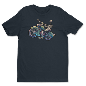 "Skeleton Rider - Twisted Spoke" Unisex T-Shirt