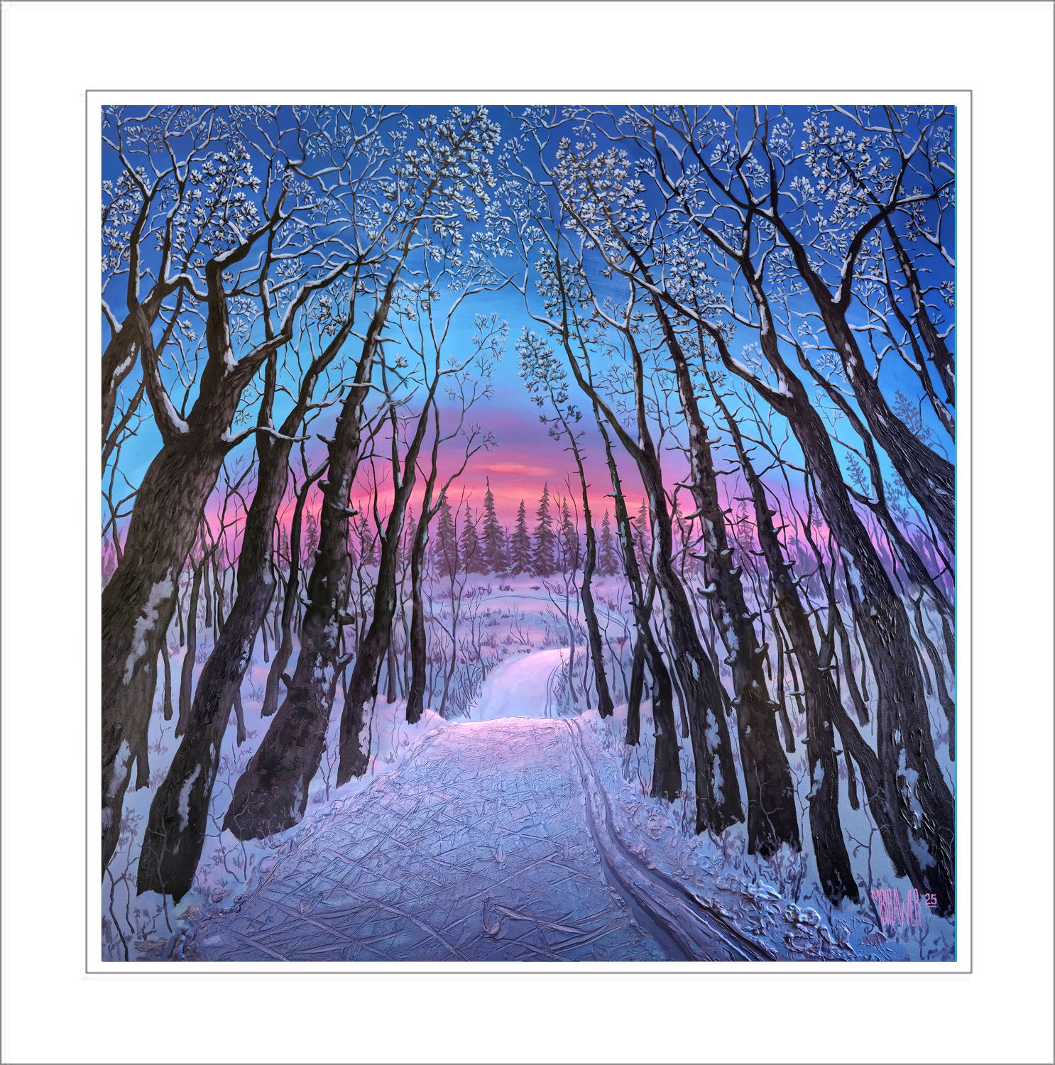 Ski Trail at Sunset