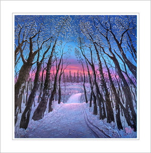 Ski Trail at Sunset