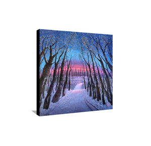 Ski Trail at Sunset