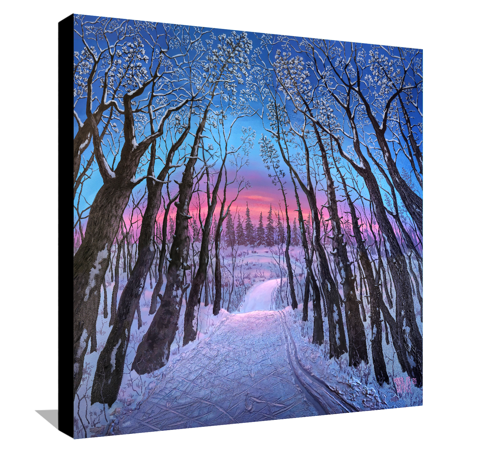 Ski Trail at Sunset