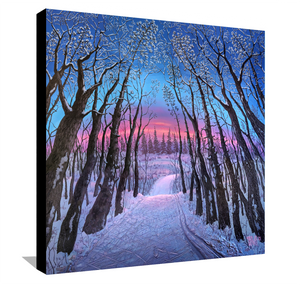 Ski Trail at Sunset