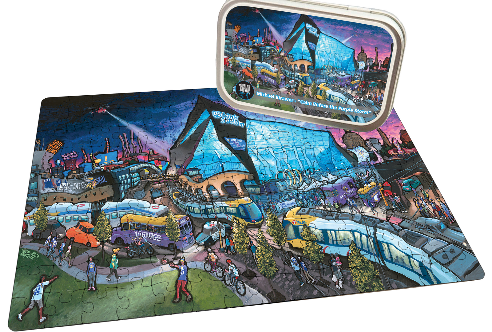 "Calm Before the Purple Storm" 150 Piece Tiny Tin Puzzle