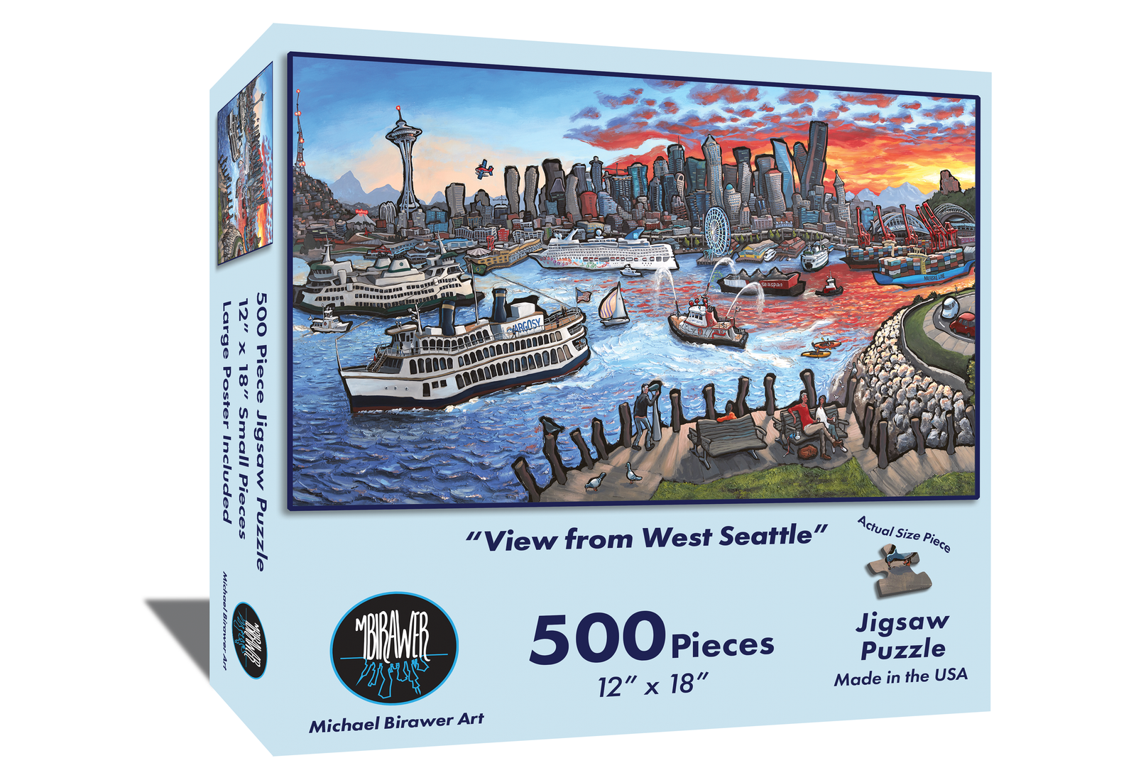 "View from West Seattle" 12"x18" 500 Piece Puzzle