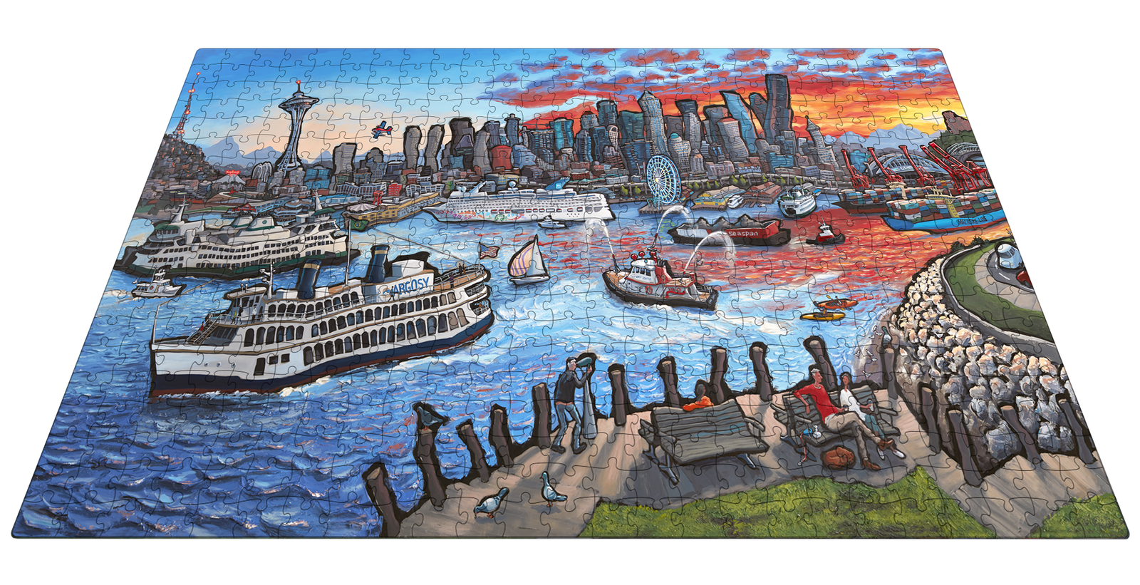 "View from West Seattle" 12"x18" 500 Piece Puzzle