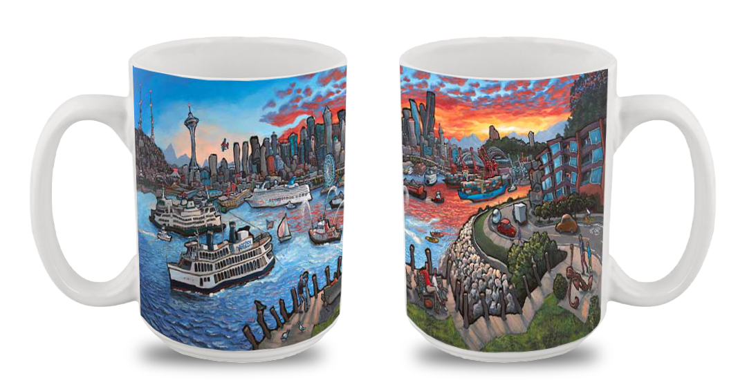 "View from West Seattle - Skyline" Mug