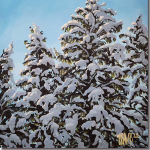 Four Snow Covered Trees