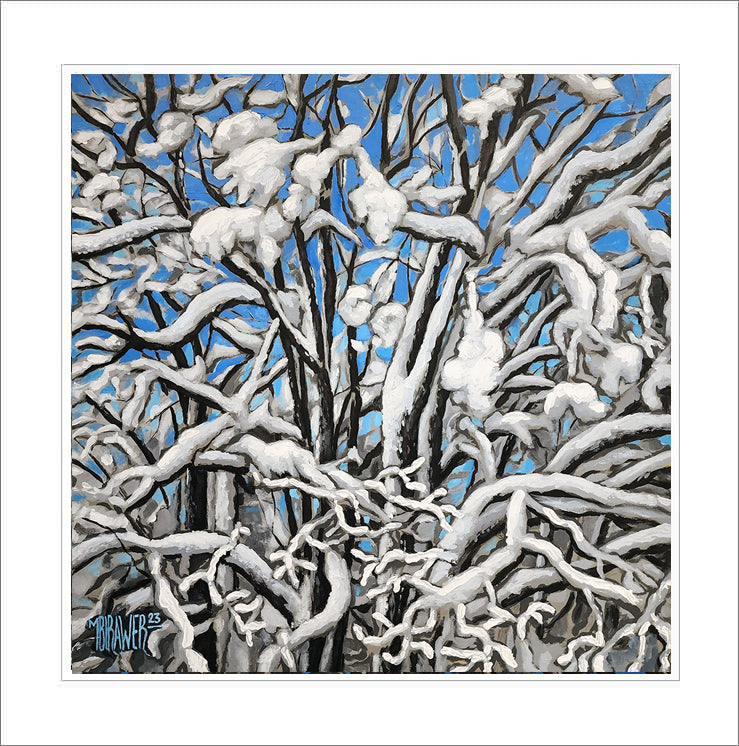 Snowy Tree Abstract