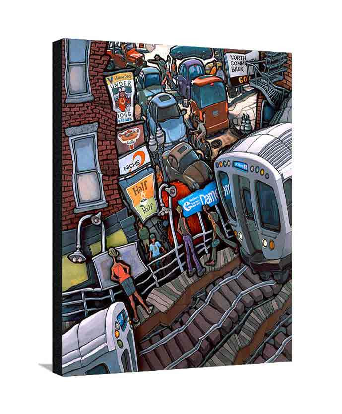 Damen and North Large Canvas