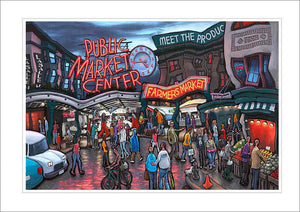 Pike Place Market Seattle Small Canvas