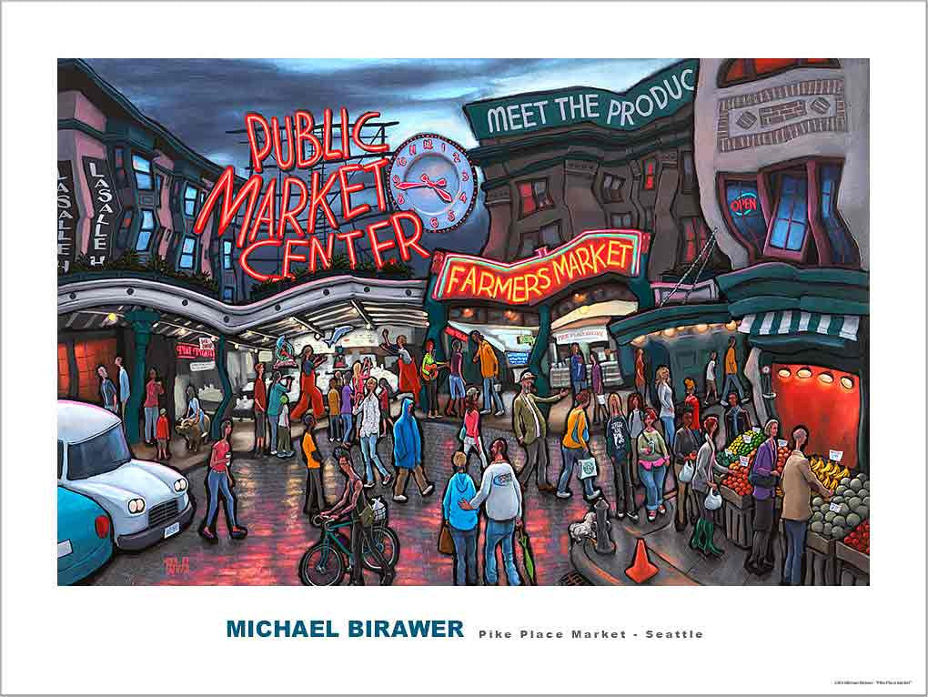Pike Place Market Seattle Poster