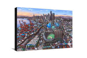 Seattle Stadiums Large Canvas