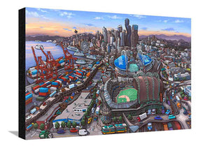 Seattle Stadiums XL Canvas