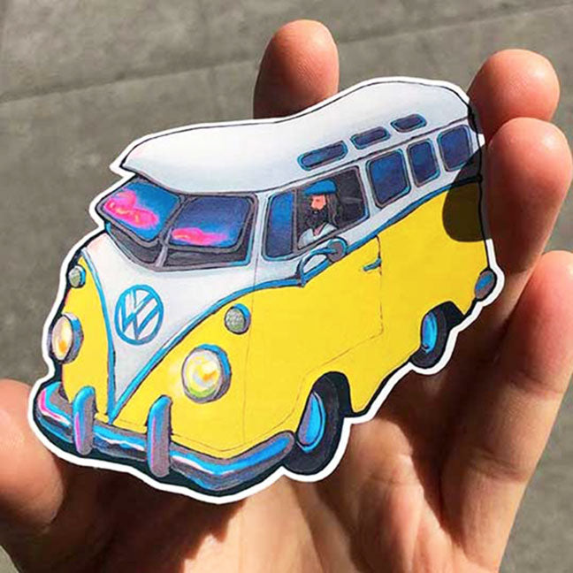 "VW Bus" Sticker